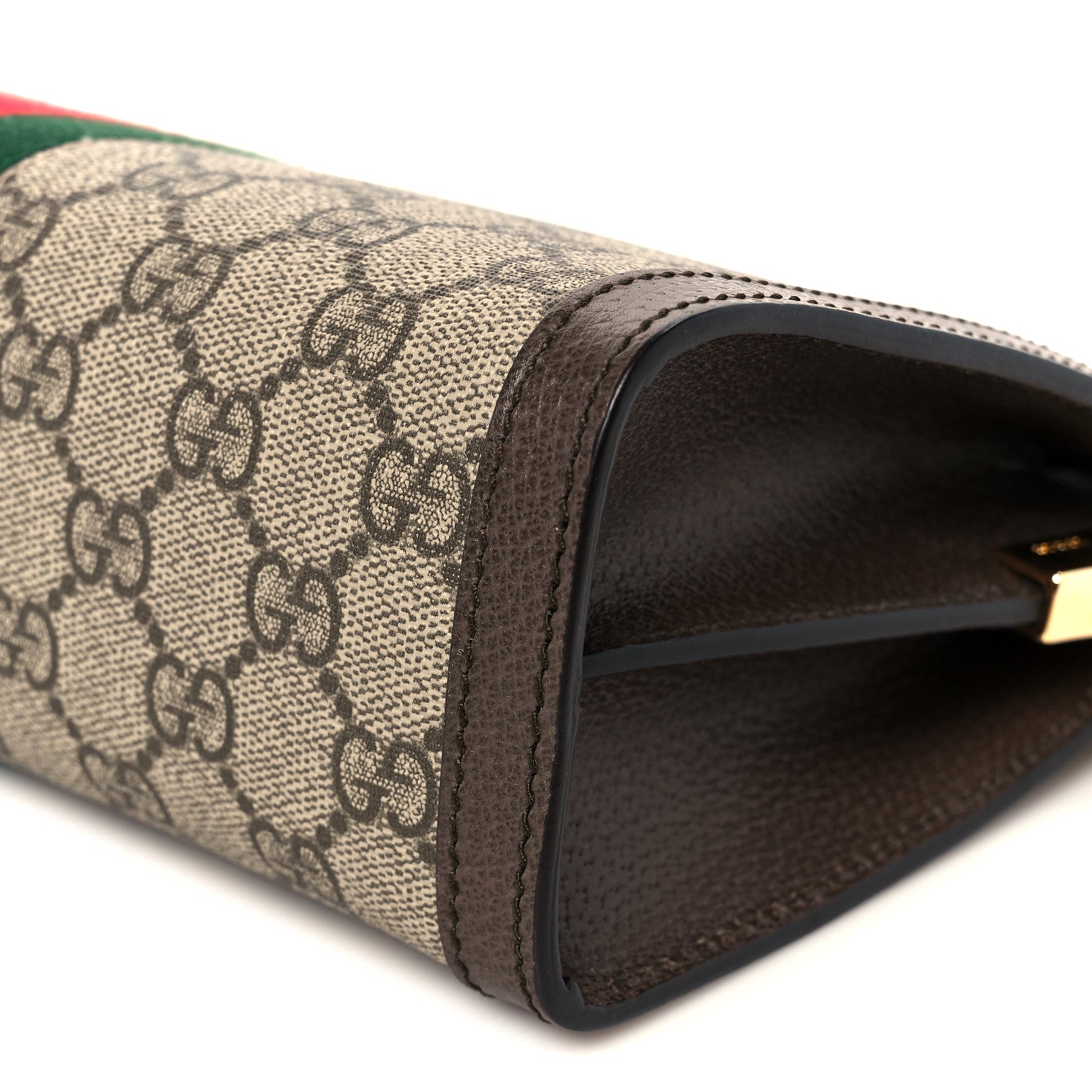 Gucci GG Supreme Monogram Web Small Ophidia Chain Shoulder Bag Brown 11 of 11