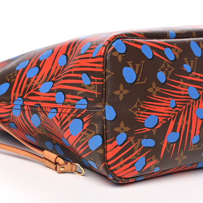 Louis Vuitton Monogram Jungle Dots Neo Neverfull MM Coquelicot Denim 8 of 12