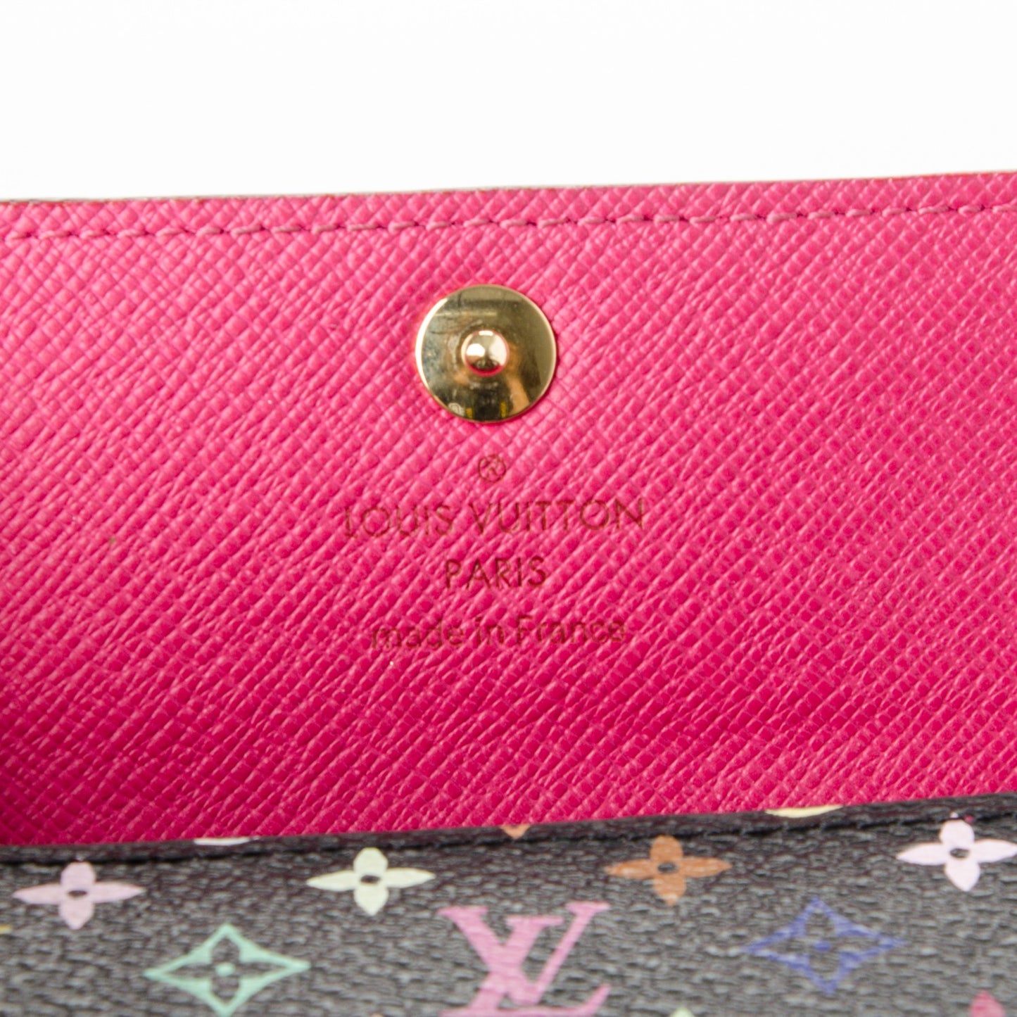 Monogram Multicolor Multicles 4 Key Holder Black Grenade