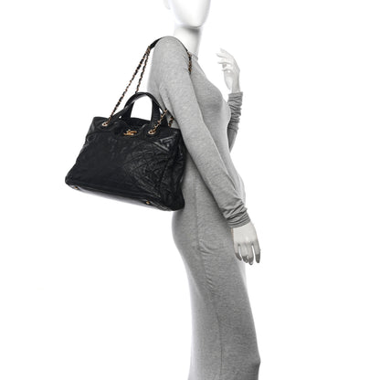 Chanel Iridescent Calfskin Quilted Large In The Mix Tote Black 2 of 14