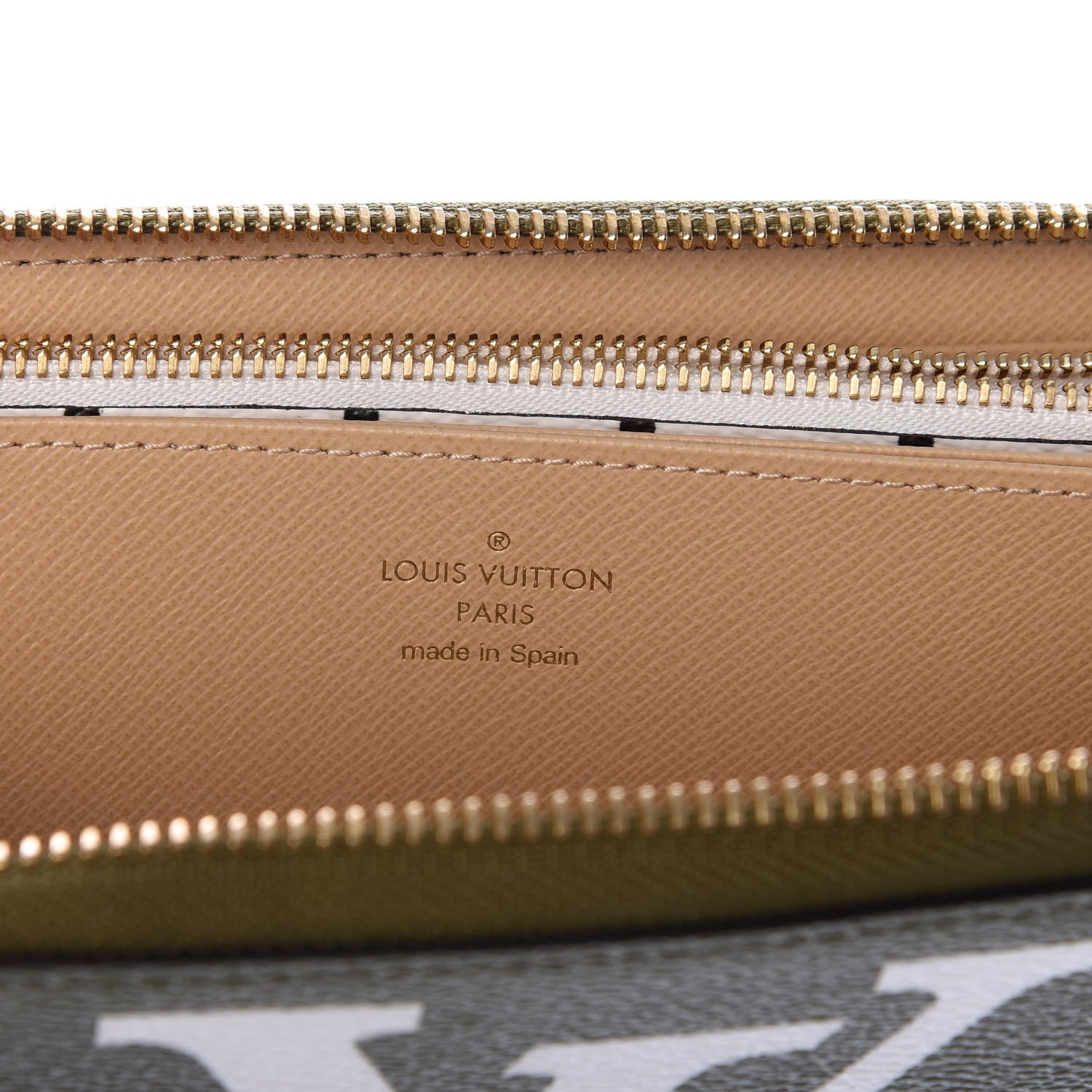 Louis Vuitton Monogram Giant Zippy Wallet Kaki White 6 of 8