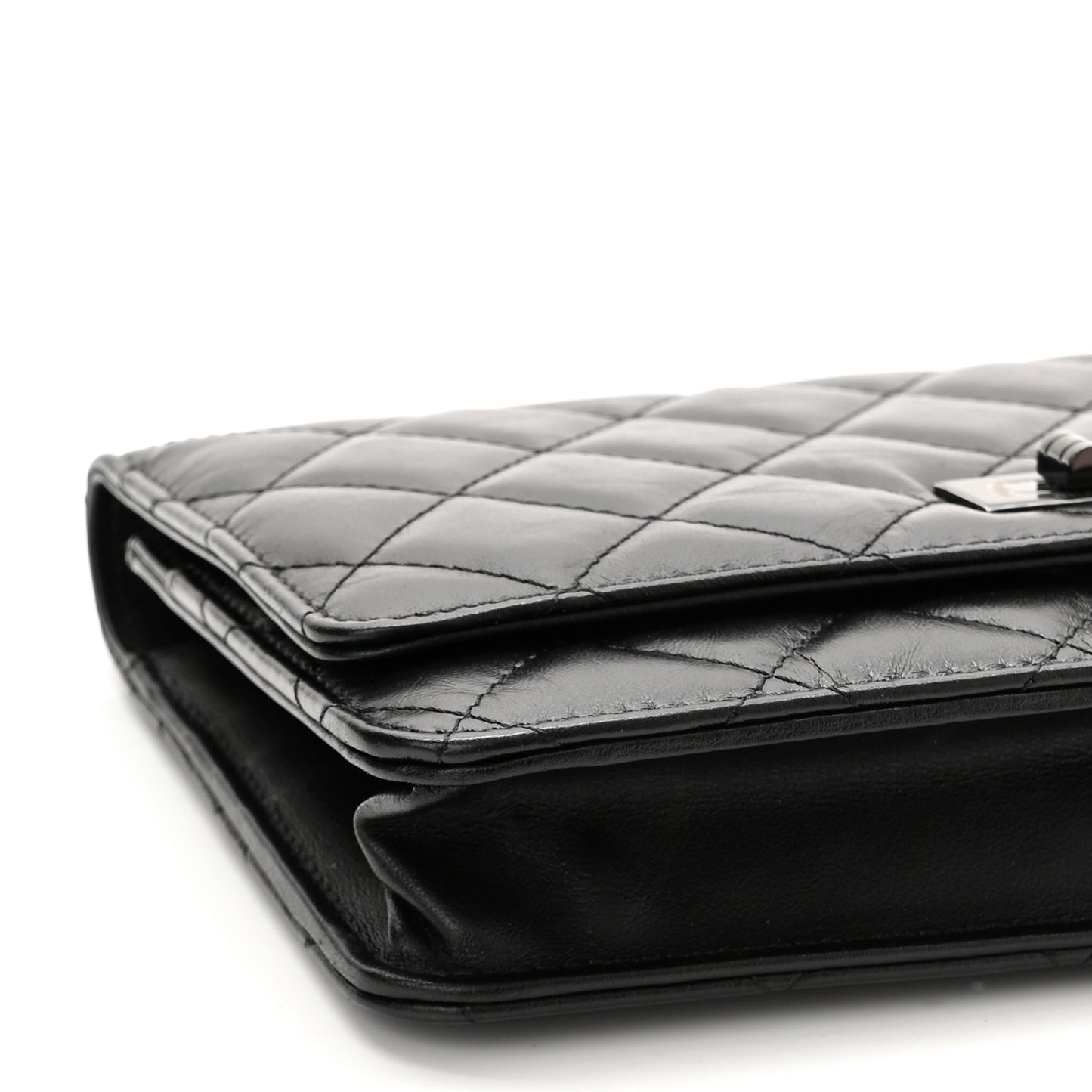 Aged Calfskin Quilted Reissue Wallet On Chain WOC So Black