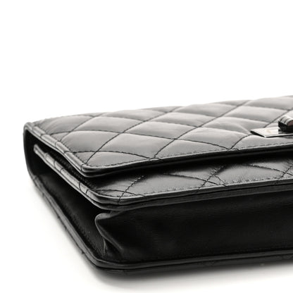 Chanel Aged Calfskin Quilted Reissue Wallet On Chain WOC So Black 10 of 11