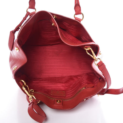 Prada Vitello Daino Tote Rosso 5 of 19