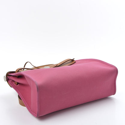 Hermes Vache Hunter Toile Herbag Zip 31 PM Rose Lipstick 4 of 11