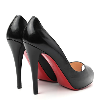 Christian Louboutin Kid Very Prive 120 Pumps 36.5 Black Red 4 of 11