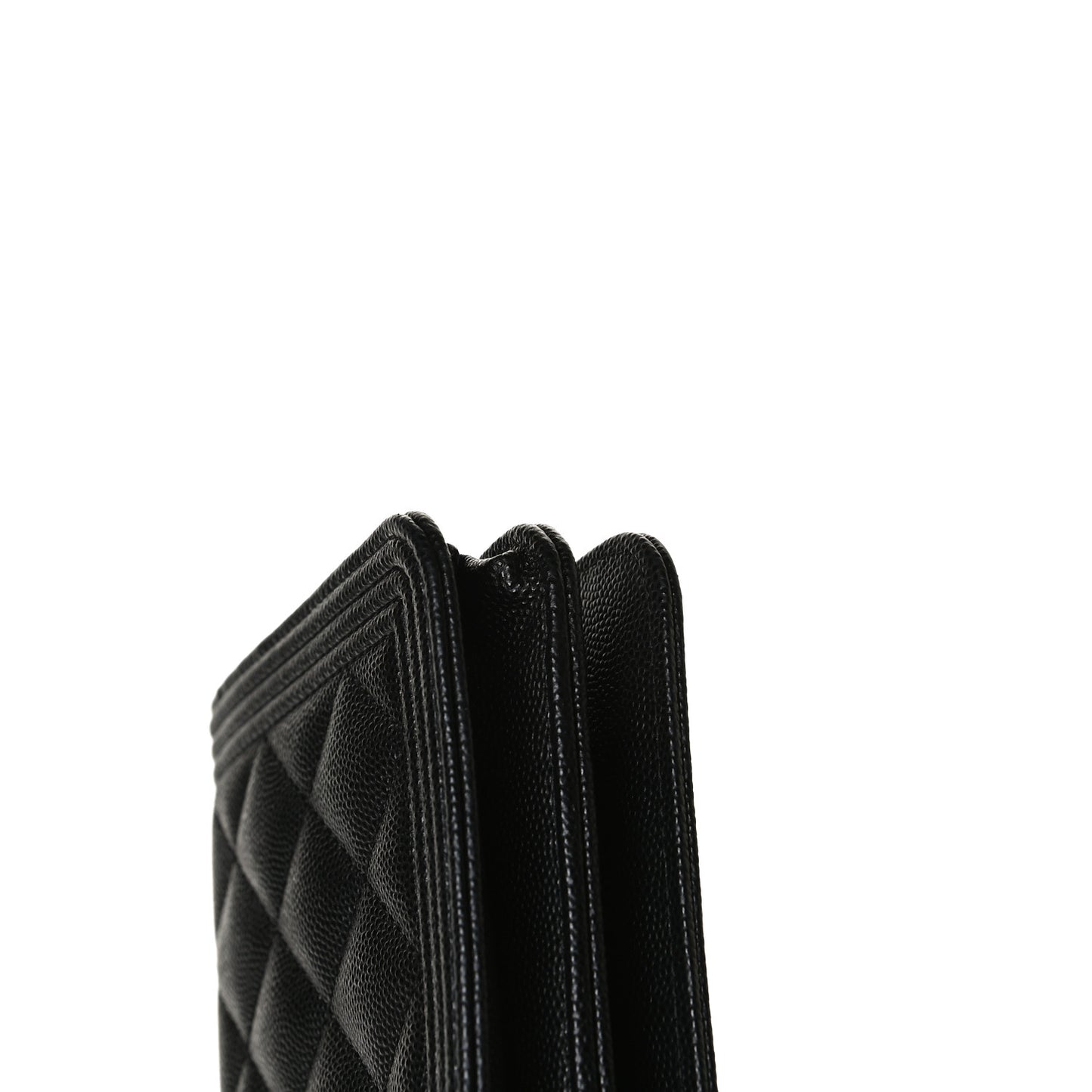 Caviar Quilted Boy Wallet On Chain WOC Black