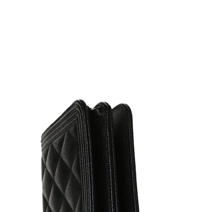 Chanel Caviar Quilted Boy Wallet On Chain WOC Black 12 of 12