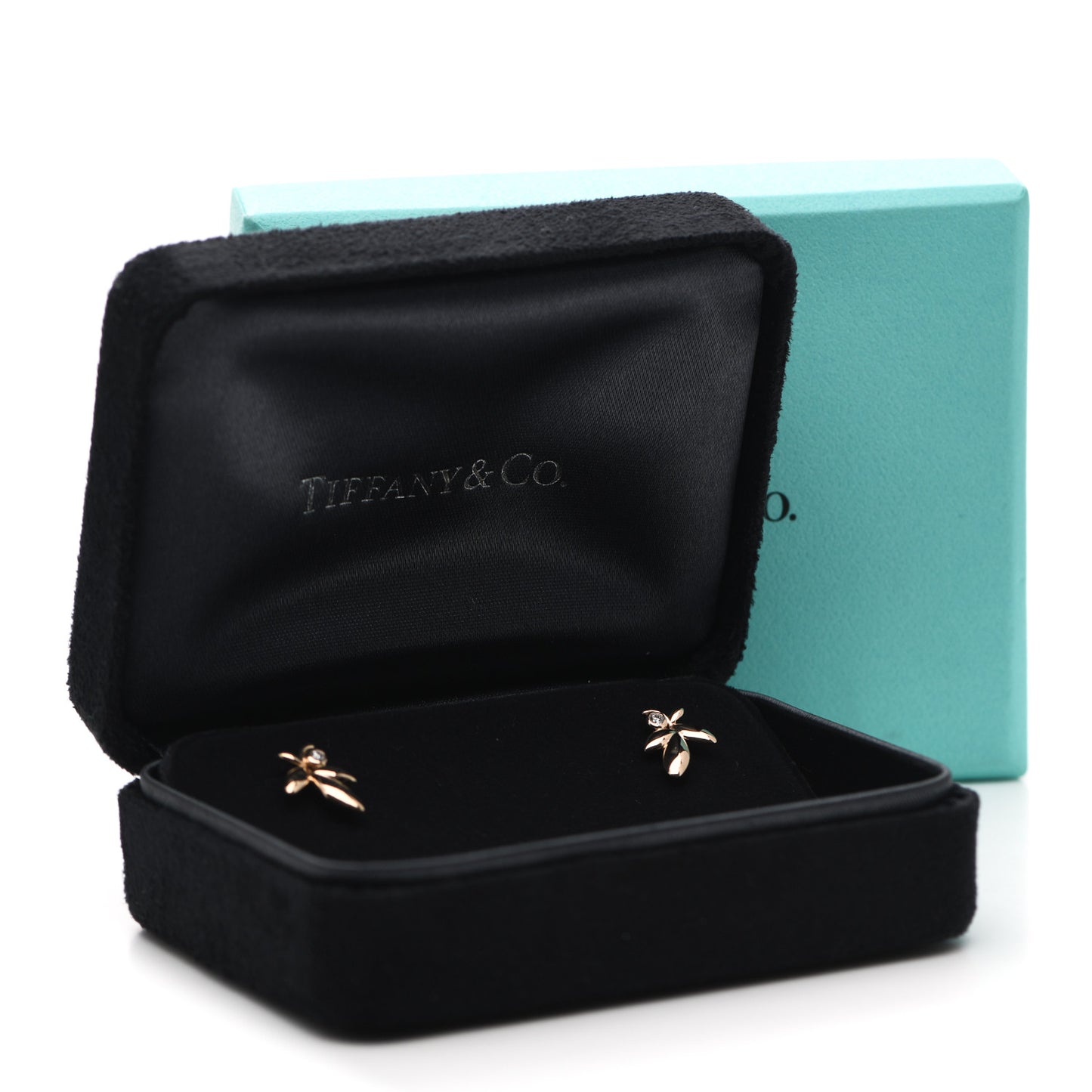 18K Rose Gold Diamond Paloma Picasso Olive Leaf Earrings