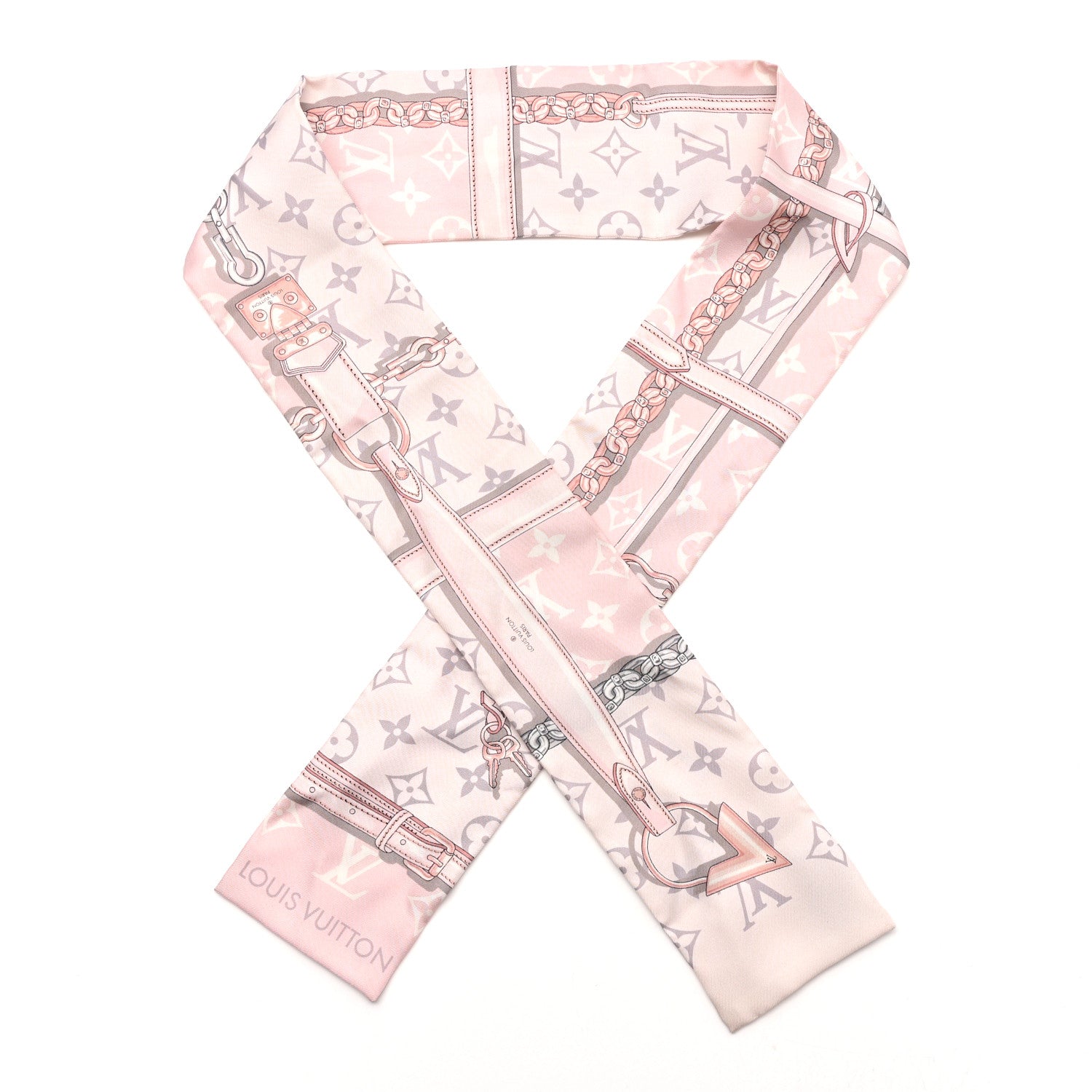 Louis Vuitton Silk Monogram Confidential Bandeau Light Pink 2 of 6