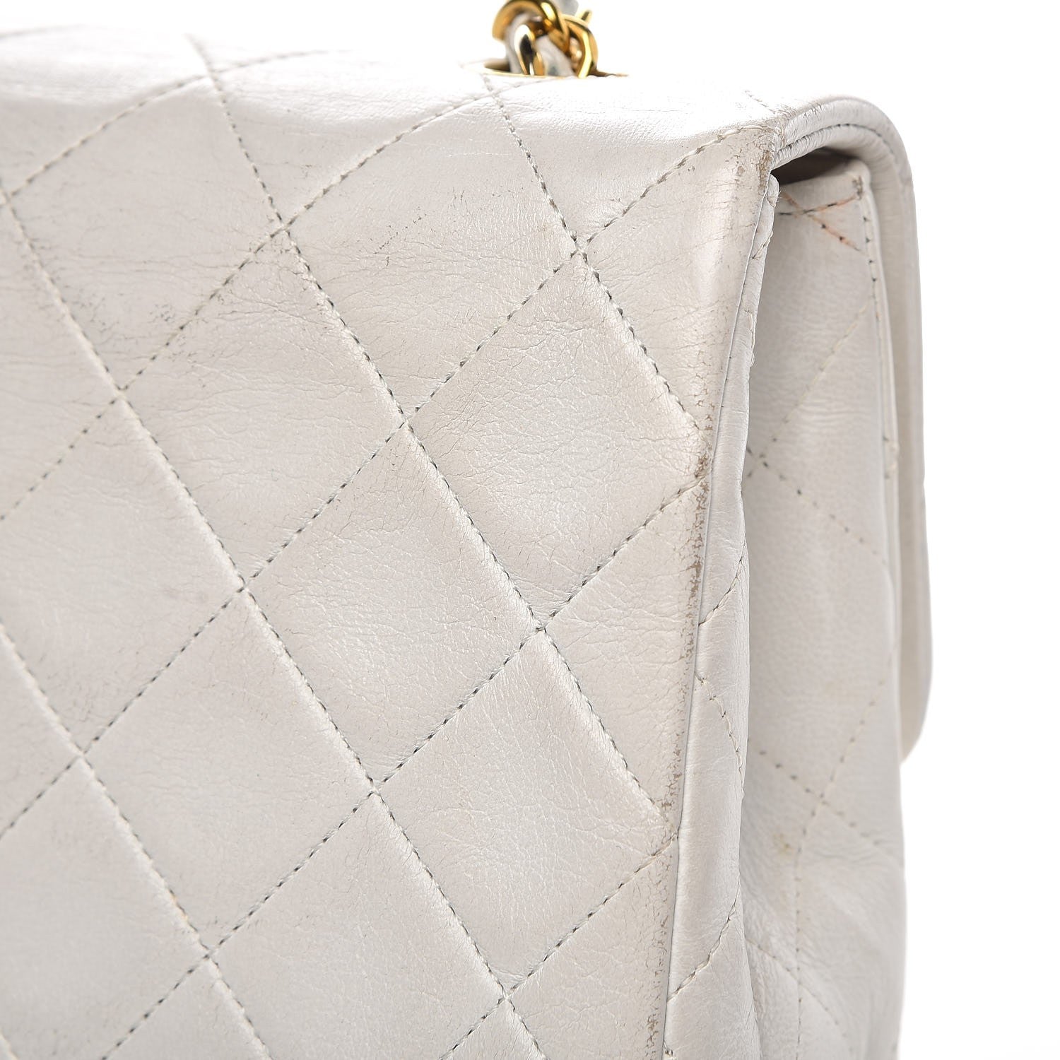 Chanel Lambskin Quilted Small Single Flap White 13 of 17