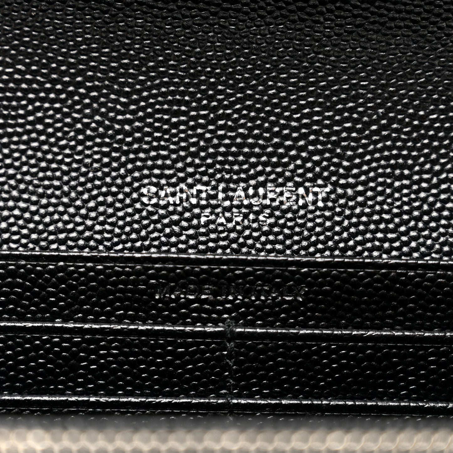 Grain De Poudre Matelasse Chevron Monogram Flap Wallet Black