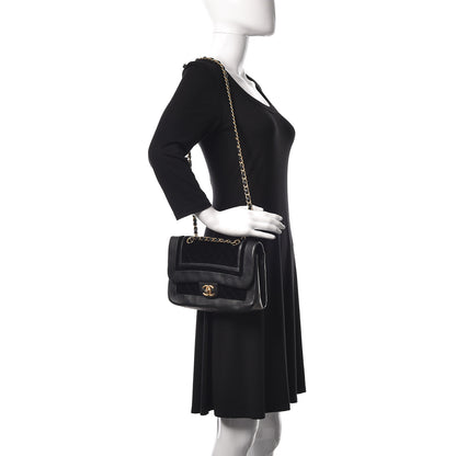 Chanel Metallic Lambskin Velvet Quilted Medium Flap Black 2 of 9