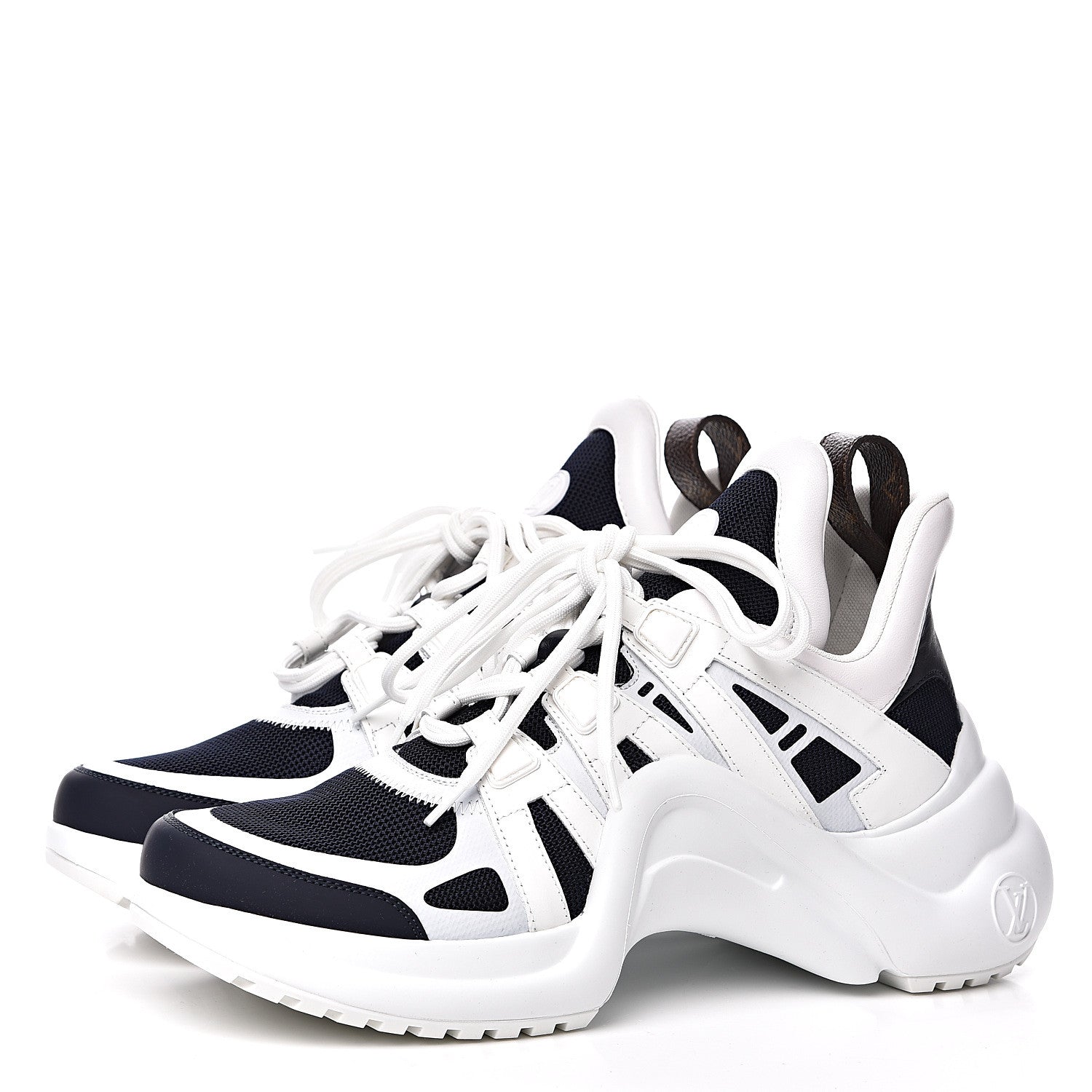 Louis Vuitton Calfskin Technical Nylon LV Archlight Sneakers 40 Marine 3 of 9