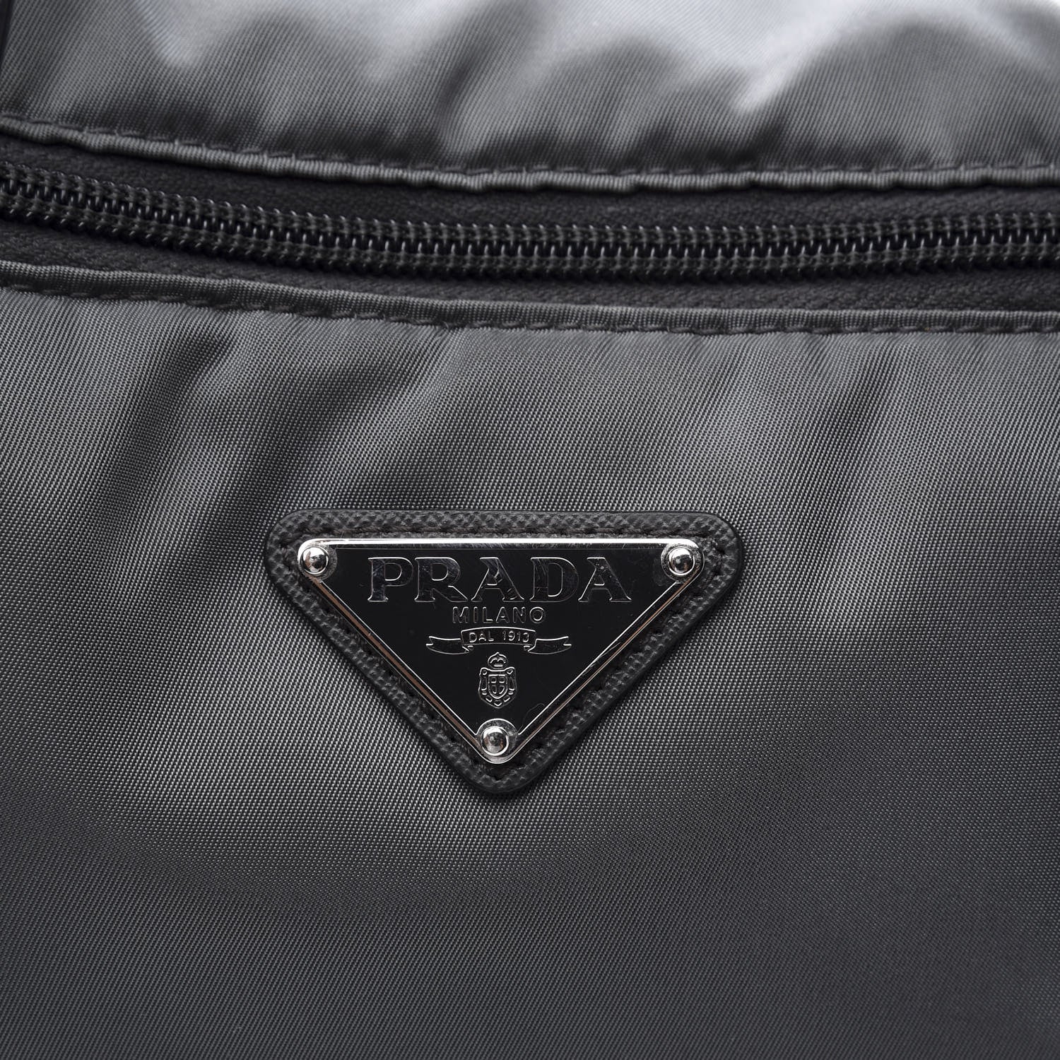 Prada Tessuto Nylon Saffiano Tote Ardesia 11 of 11