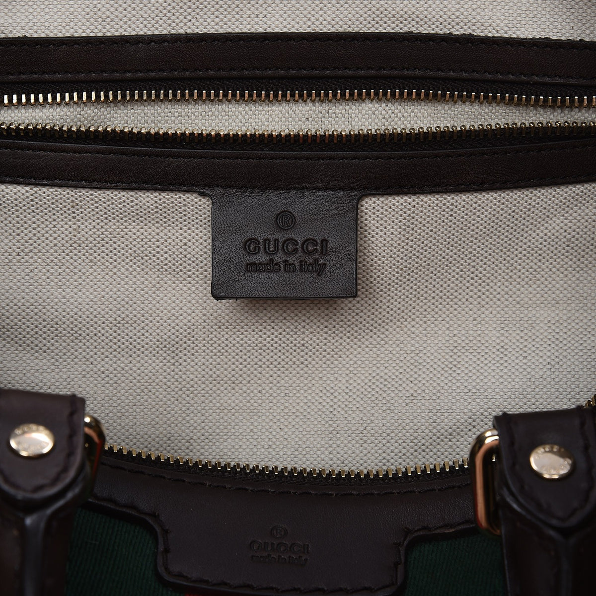 Gucci Monogram Vintage Web Medium Boston Dark Brown 7 of 14