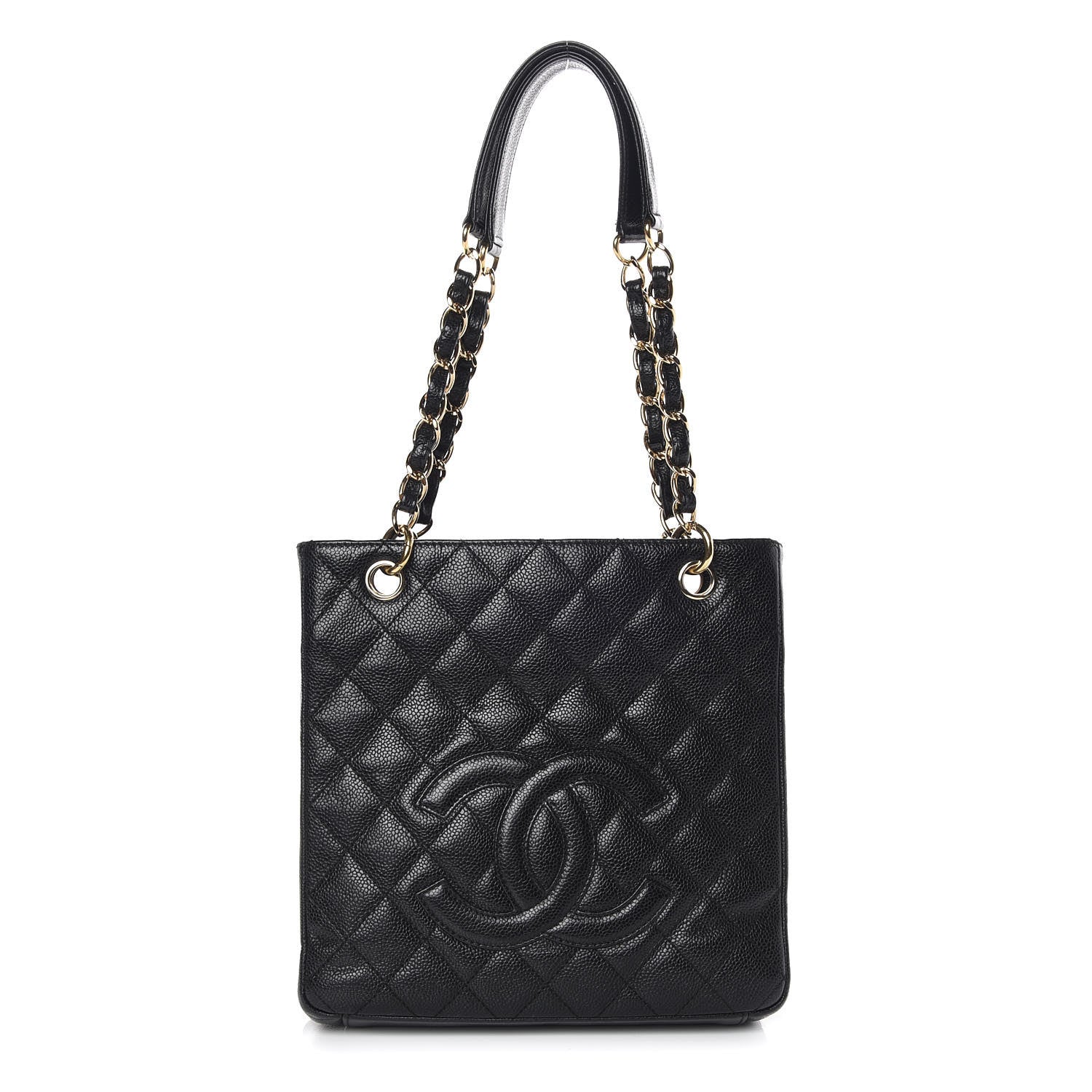 Chanel Caviar Quilted Petit Shopping Tote PST Black 1 of 10