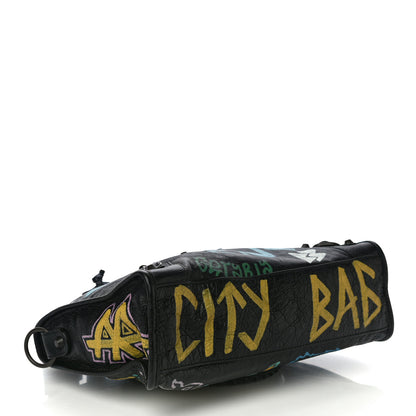 Balenciaga Agneau Graffiti All Over Classic Hardware S City Black Multicolor 3 of 9