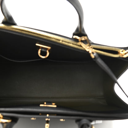 Louis Vuitton Taurillon City Steamer MM Kaki Black 5 of 9