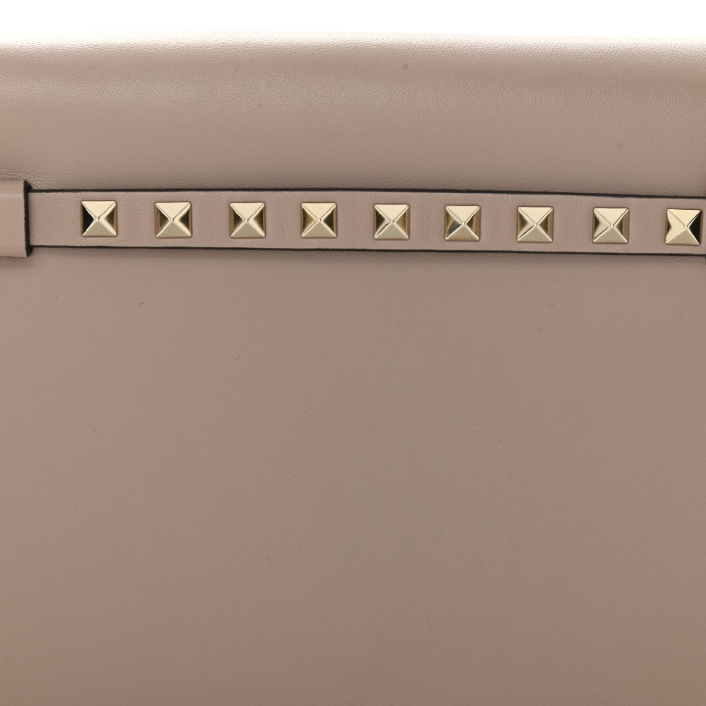 Nappa Rockstud Wristlet Clutch Poudre