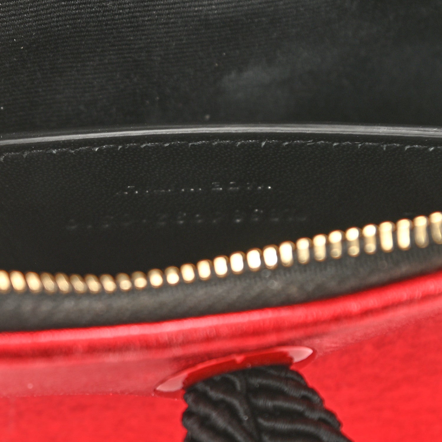 Saint Laurent Metallic Calfskin Heart Clutch Rouge 8 of 9