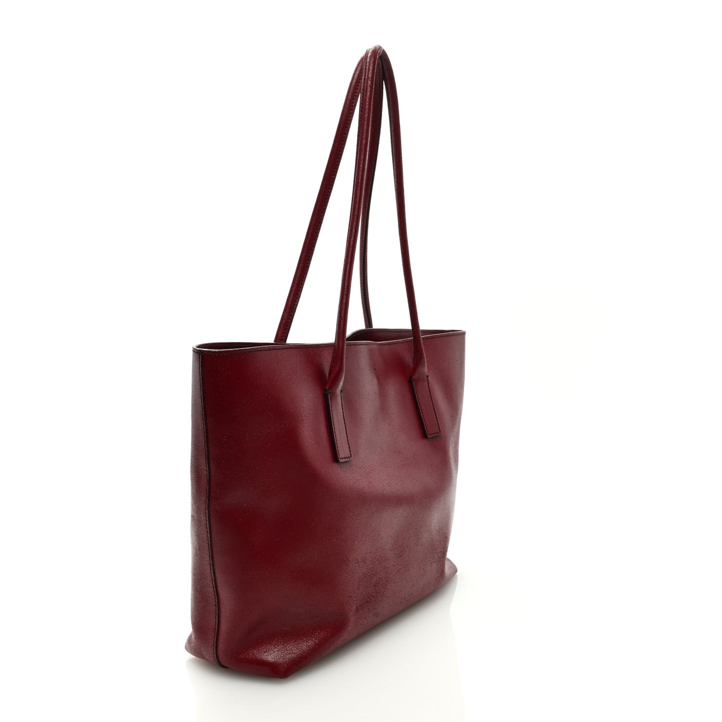 Calfskin Shopper Tote Red