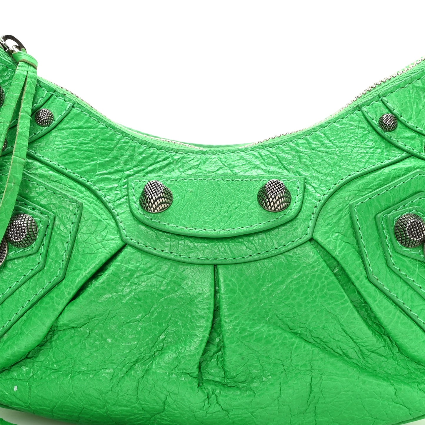 Agneau Arena Le Cagole Shoulder Bag XS Vivid Green