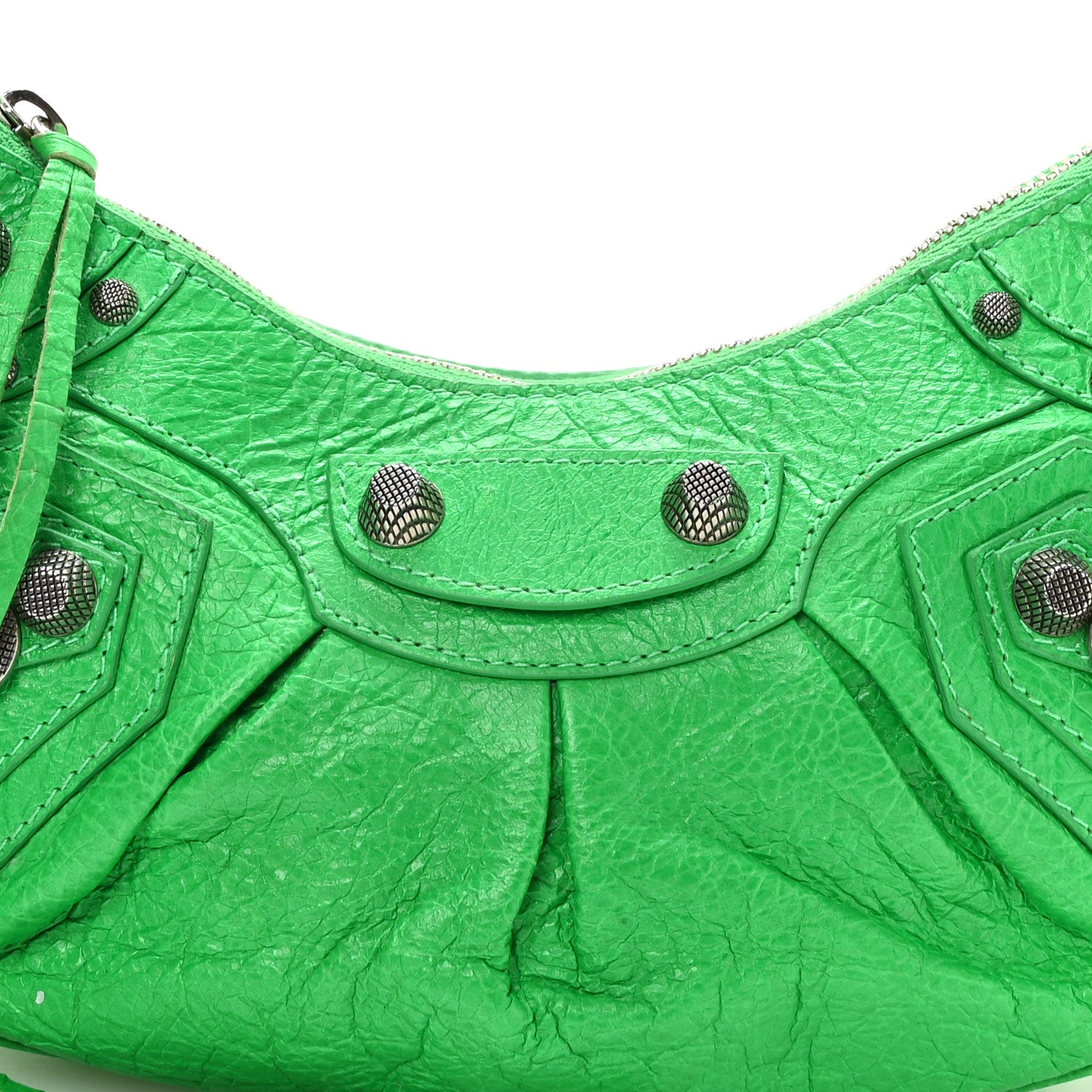 Balenciaga Agneau Arena Le Cagole Shoulder Bag XS Vivid Green 9 of 11
