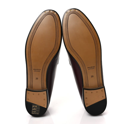 Gucci Lambskin Womens Brixton Horsebit Loafers 39 Vintage Bordeaux 5 of 8