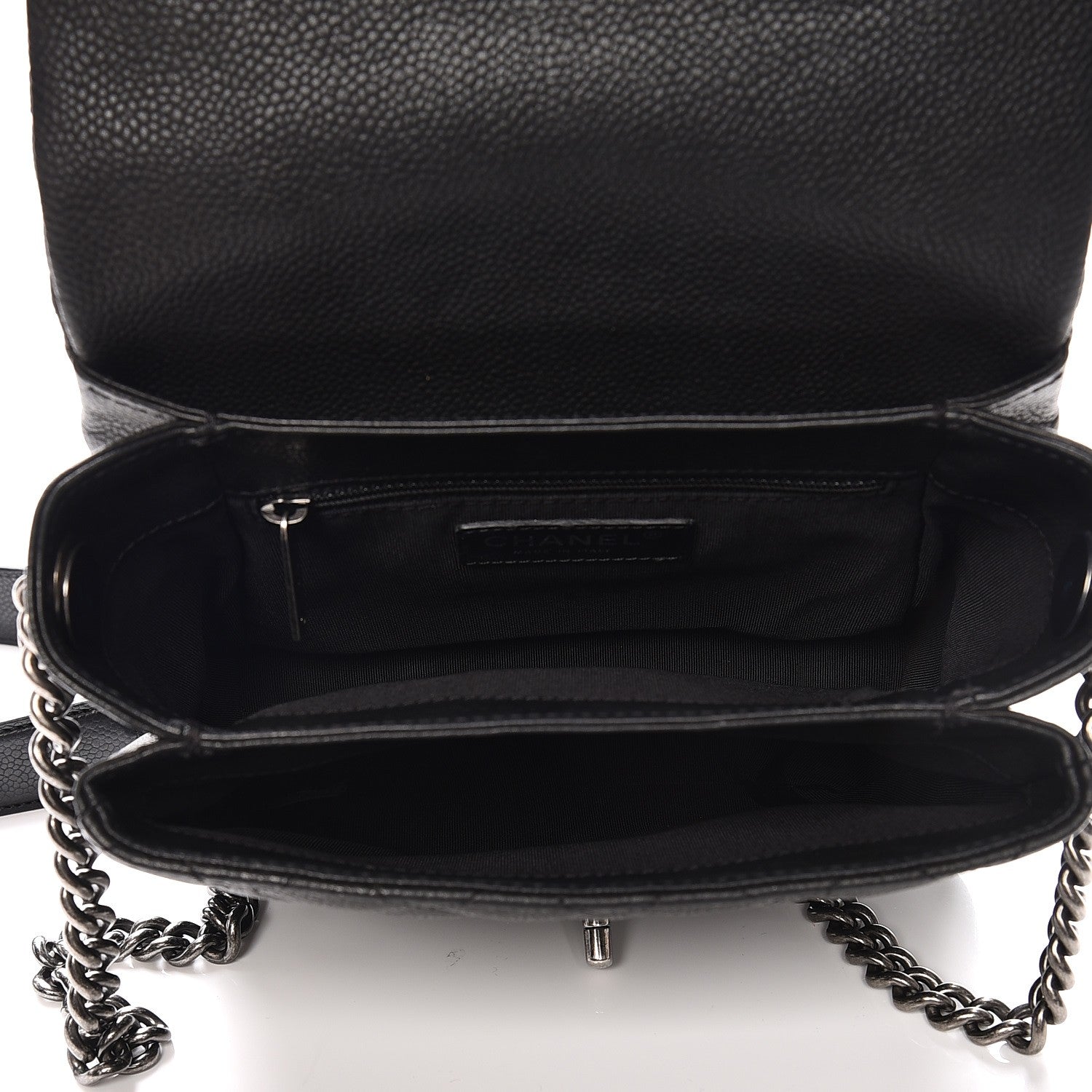 Chanel Caviar Quilted Small Rock In Rome Flap Black 5 of 7