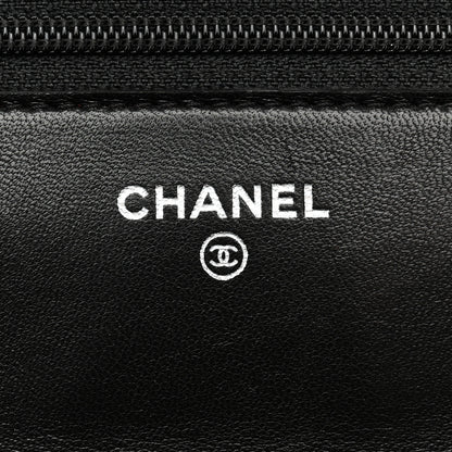 Chanel Lambskin Quilted Wallet On Chain WOC Black 5 of 13