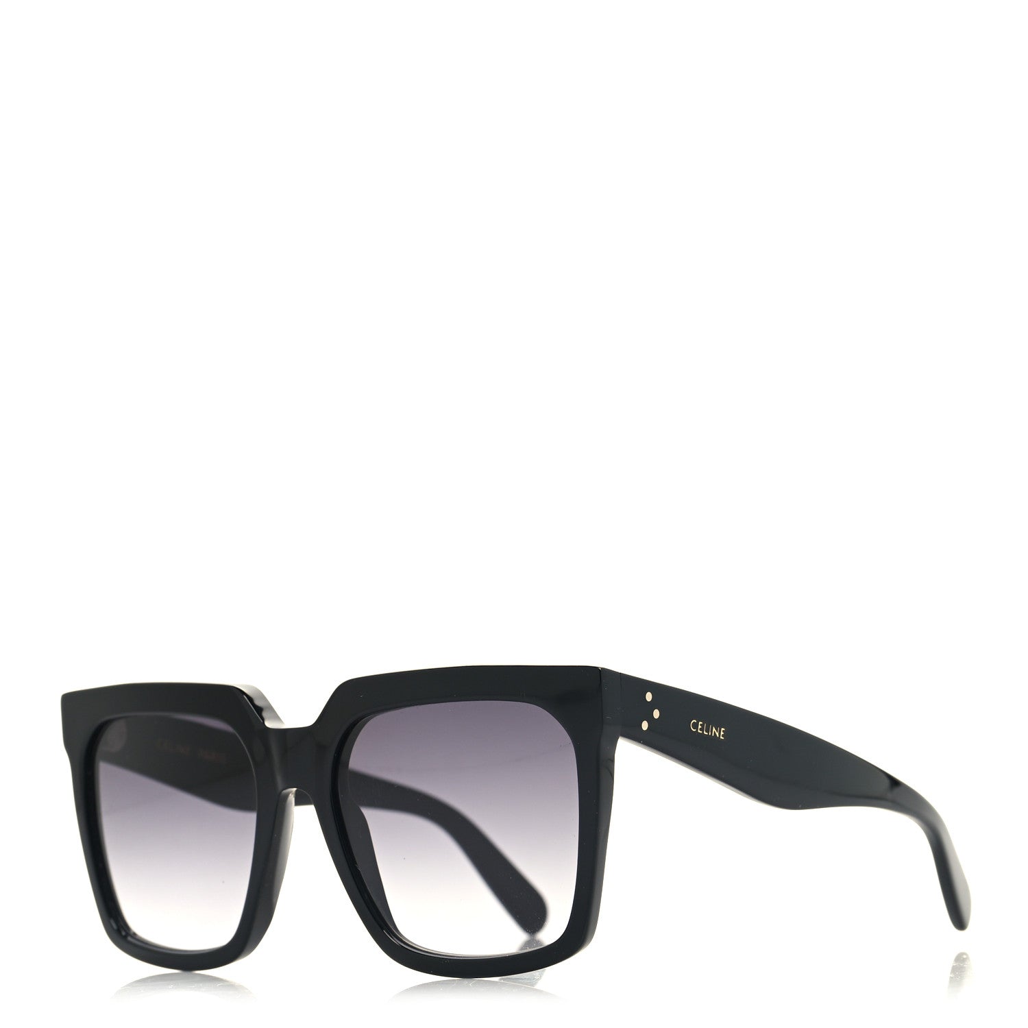 Celine Acetate Polarized Oversized Sunglasses CL4055IN Black 1 of 8