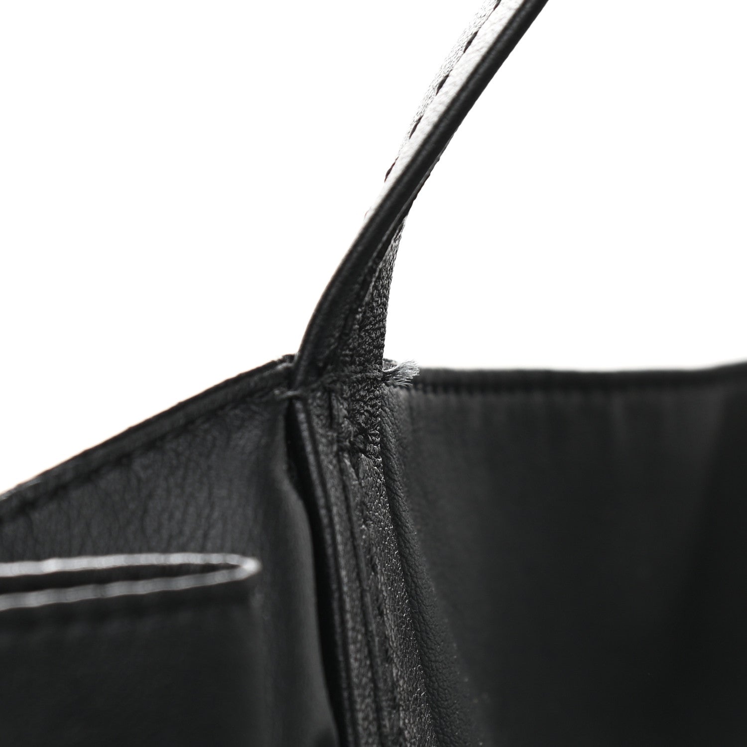 Celine Smooth Lambskin Horizontal Zipper Gusset Cabas Black 12 of 14