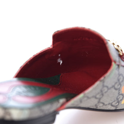 Gucci GG Supreme Monogram Tian Womens Princetown Slippers 34.5 Beige Ebony Multicolor 10 of 10