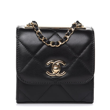 Chanel Lambskin Quilted Mini Trendy CC Chain Wallet Black 1 of 12