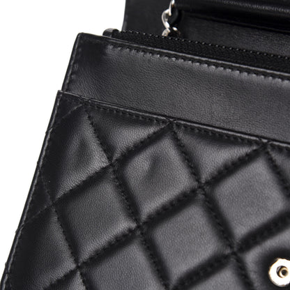 Chanel Lambskin Quilted Wallet On Chain WOC Black 8 of 14