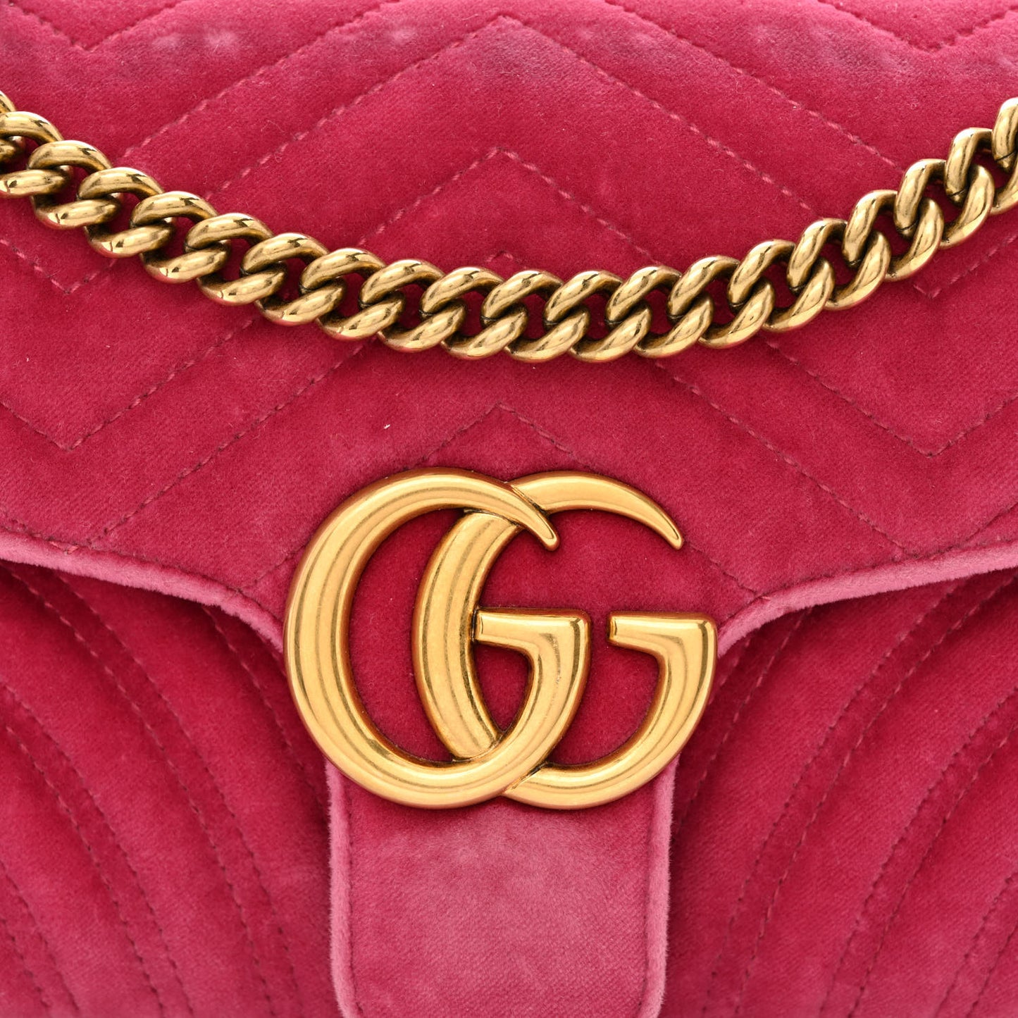 Velvet Matelasse Small GG Marmont Shoulder Bag Light Raspberry Rose