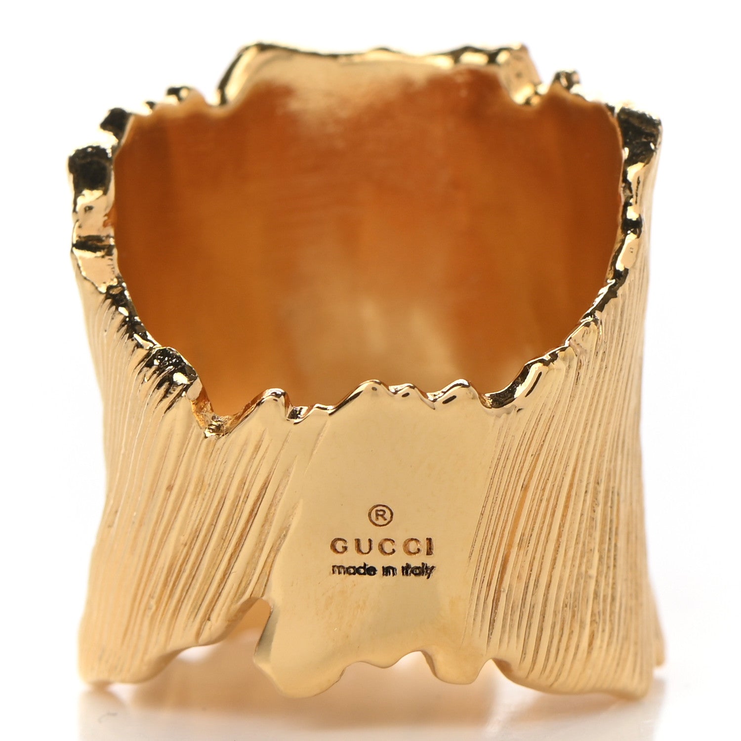 Gucci Metal Crystal GG Ring M Orange 3 of 5