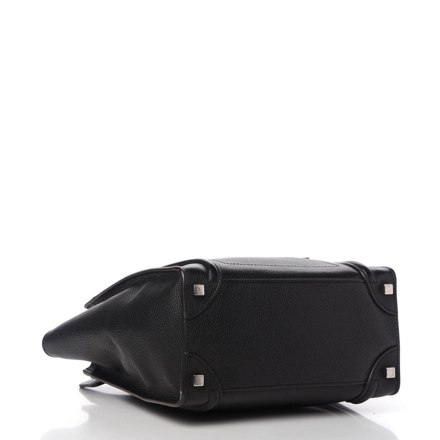 Drummed Calfskin Micro Luggage Black