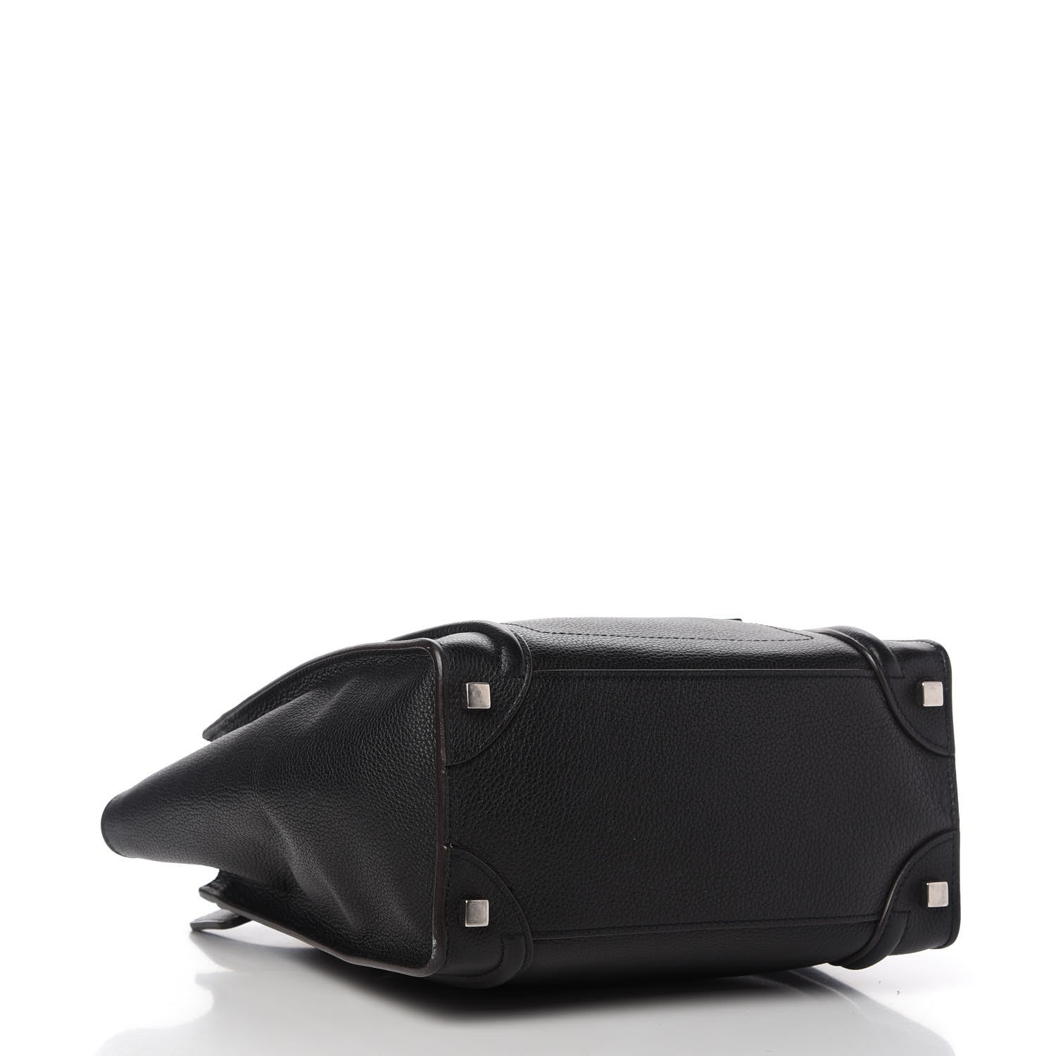 Celine Drummed Calfskin Micro Luggage Black 4 of 10