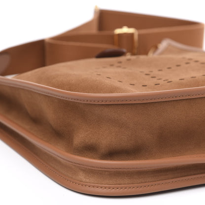 Hermes Grizzly Calfskin Swift Evelyne III PM Chamois Gold 8 of 10