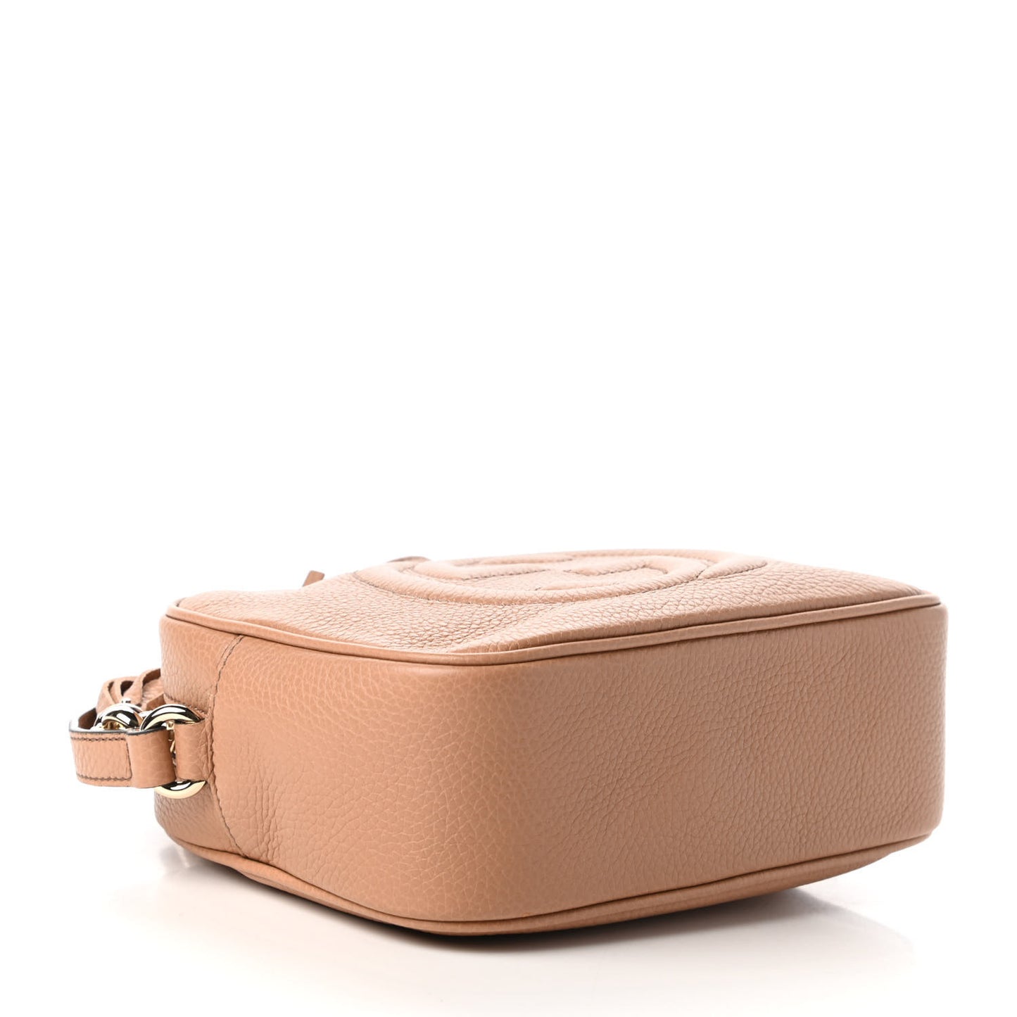 Pebbled Calfskin Small Soho Disco Bag Camelia