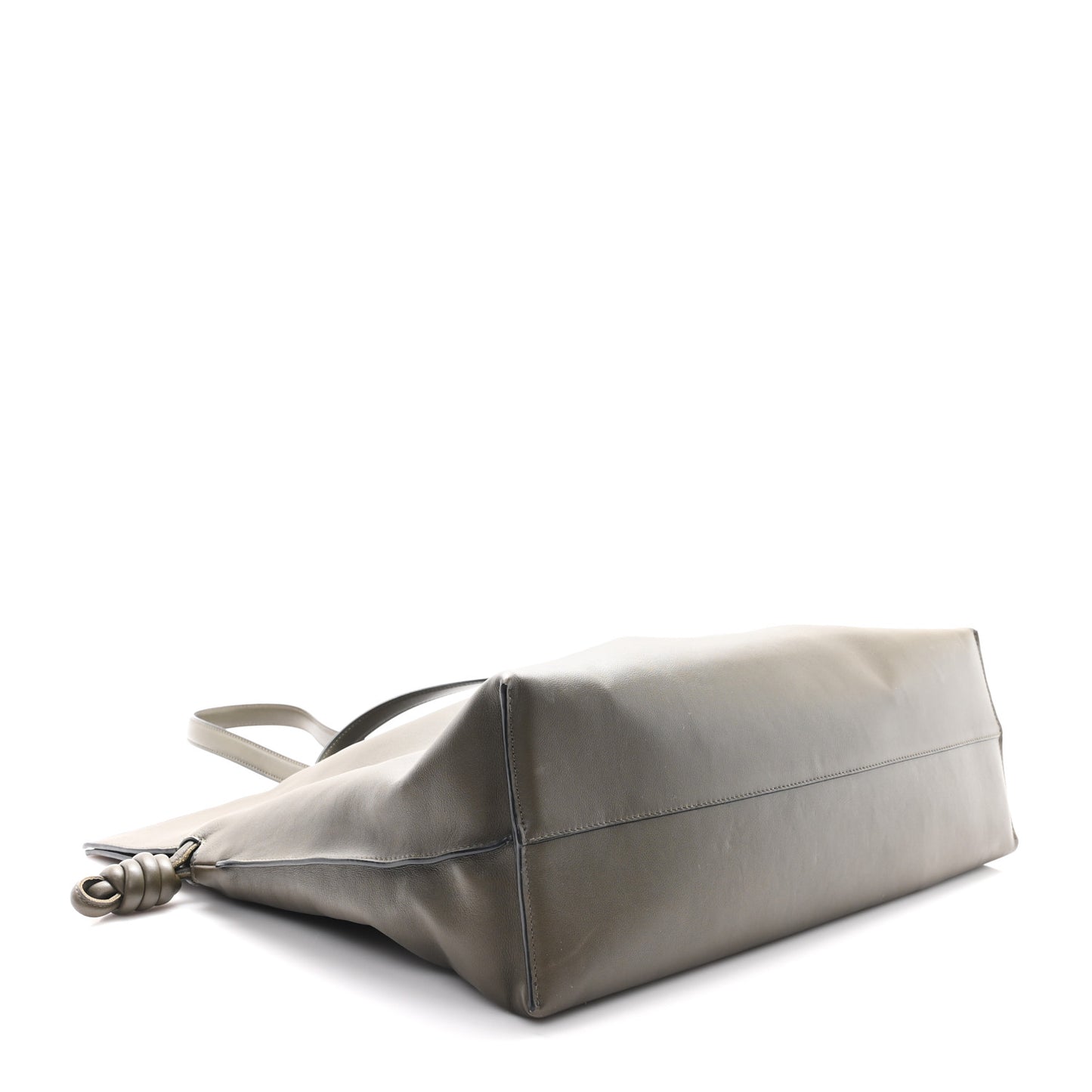 Calfskin Flamenco Knot XL Tote Bag Khaki Green