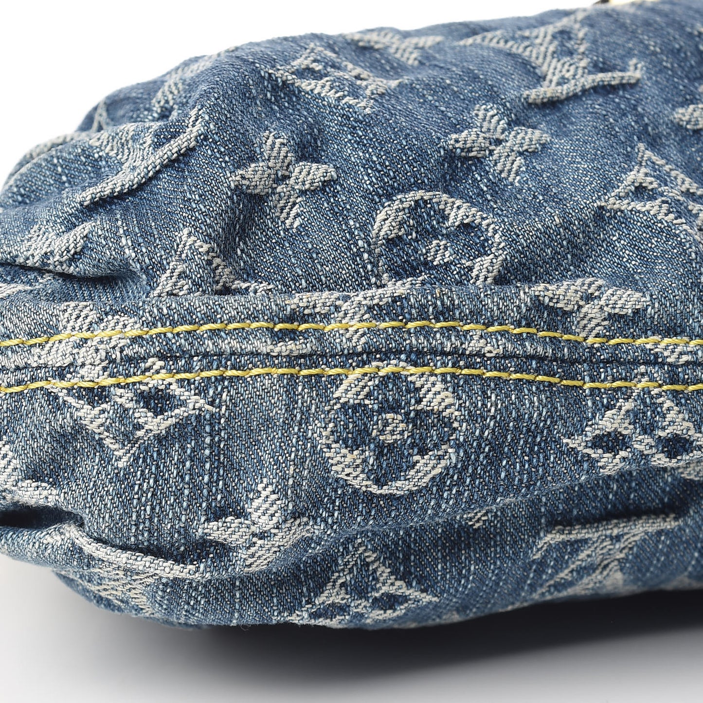 Monogram Denim Mini Pleaty Blue