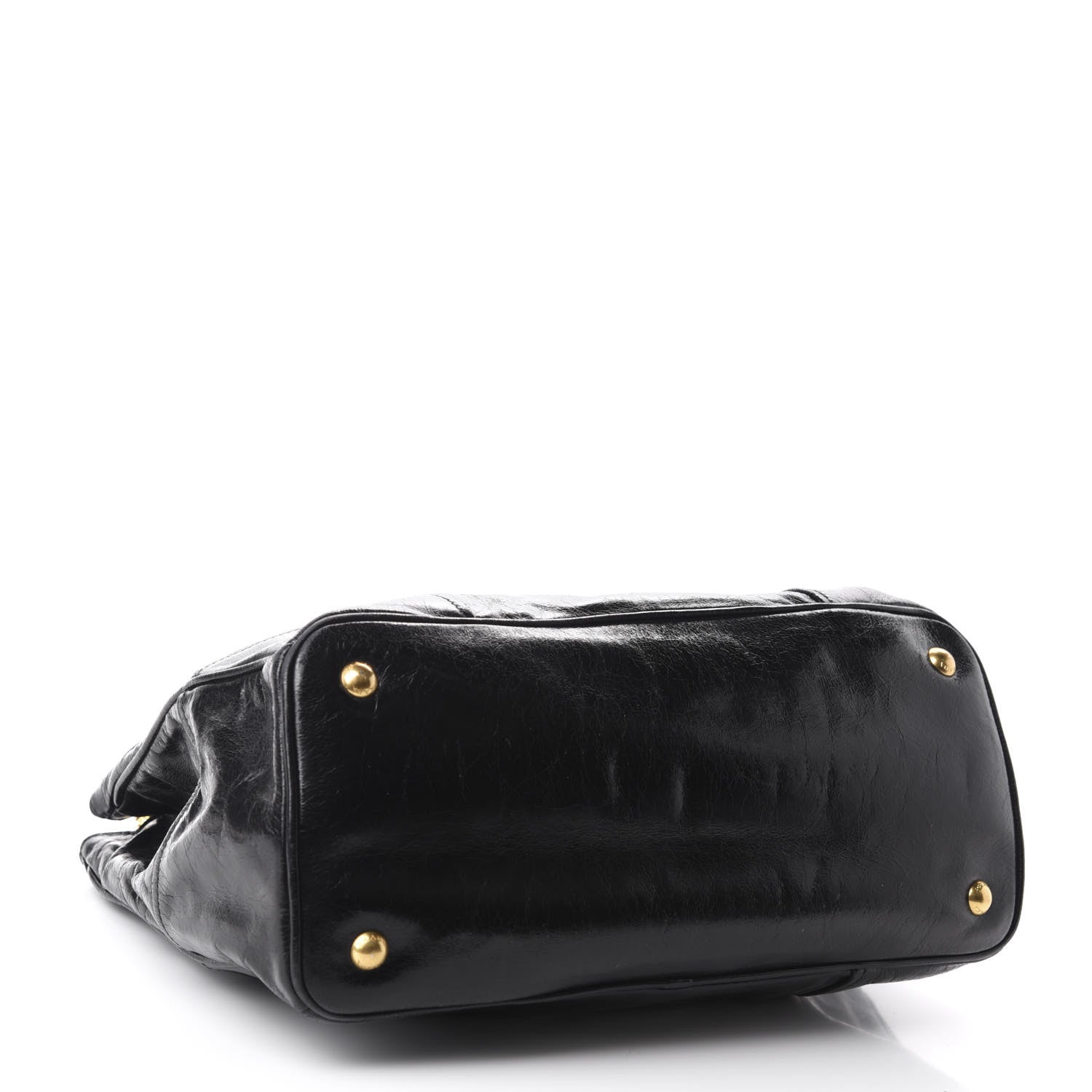 Prada Vitello Shine Tote Black 4 of 10