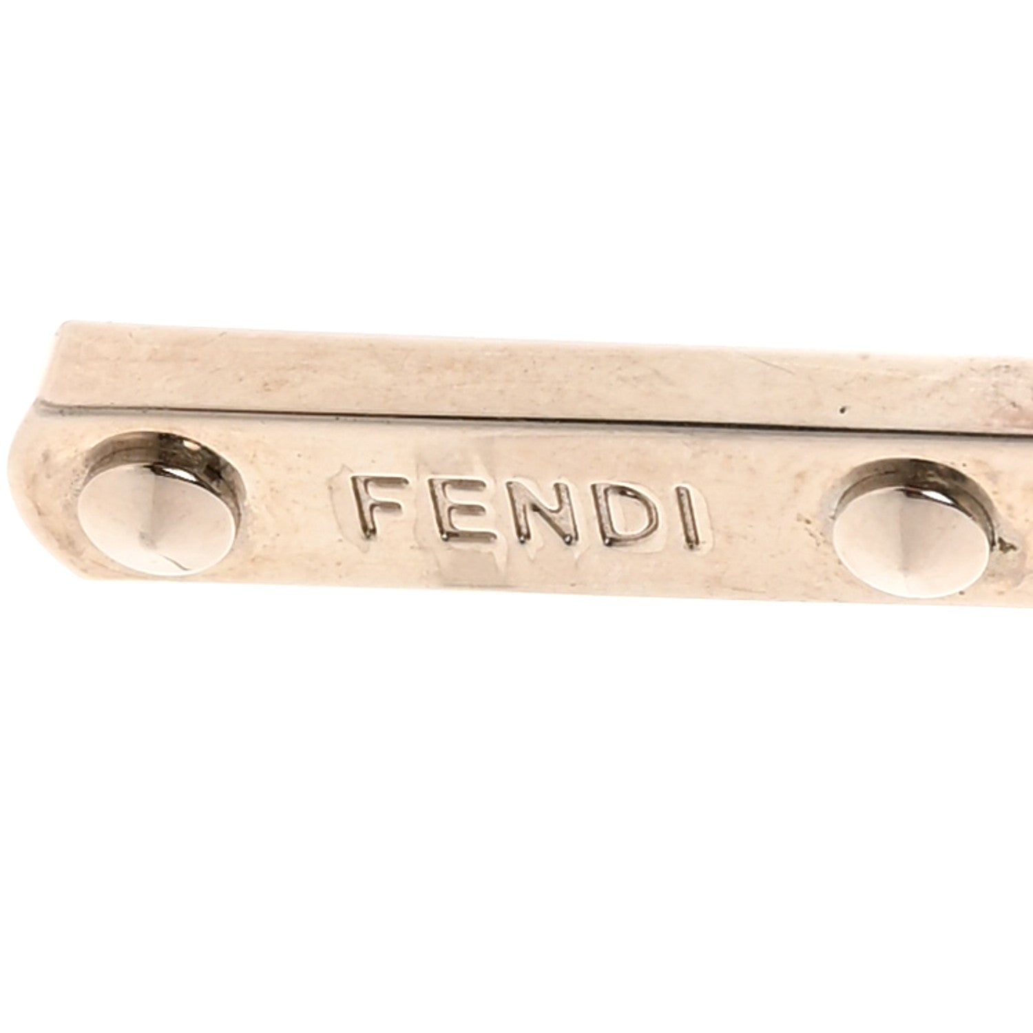 Fendi Fox Fur Vitello Elite Pom Pom Bag Charm Grigio Perla 3 of 6