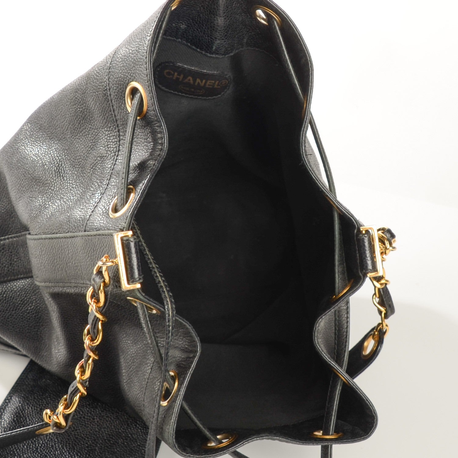 Chanel Caviar Drawstring Shoulder Bag Black 6 of 10