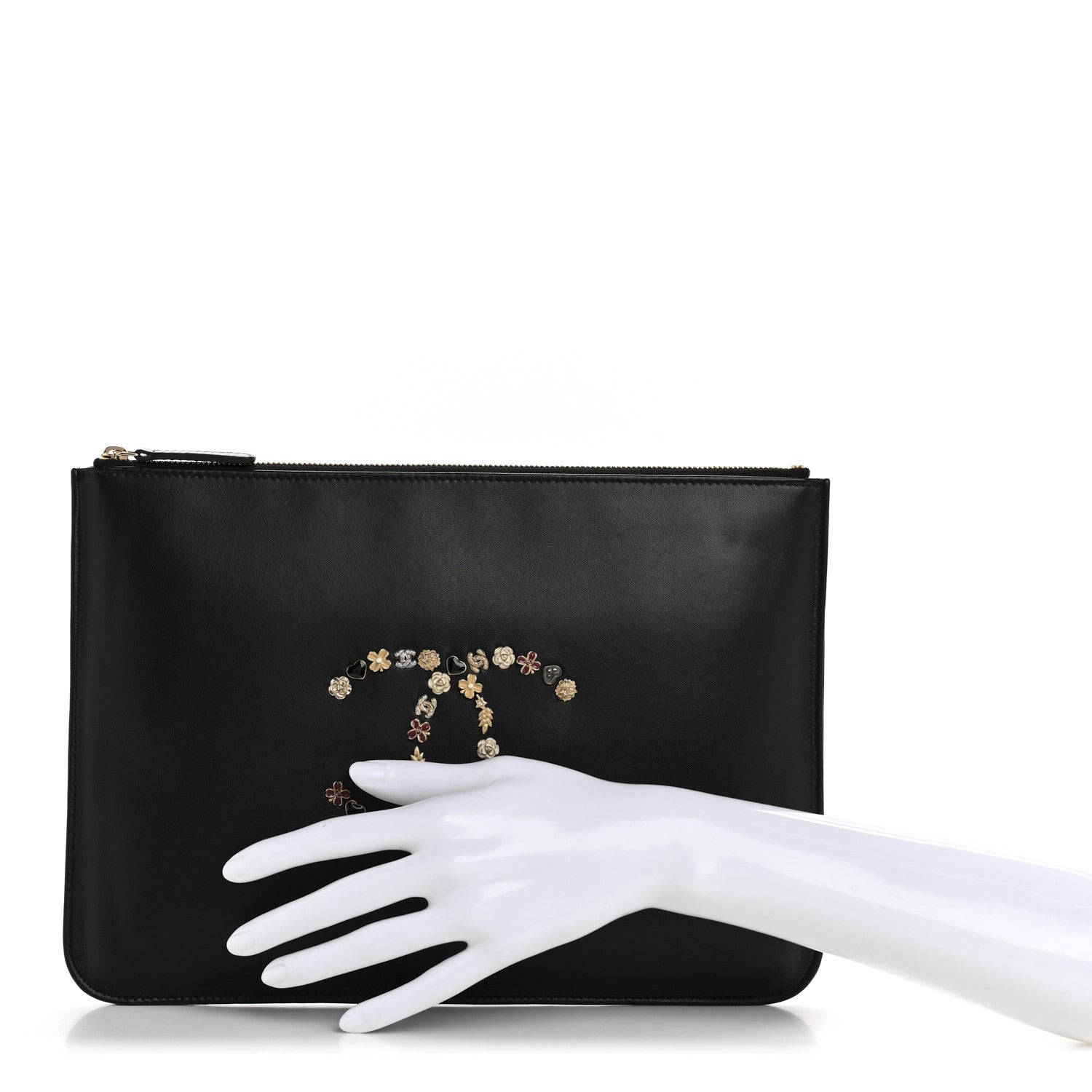Chanel Lambskin Lucky Charms Pouch Black 2 of 9