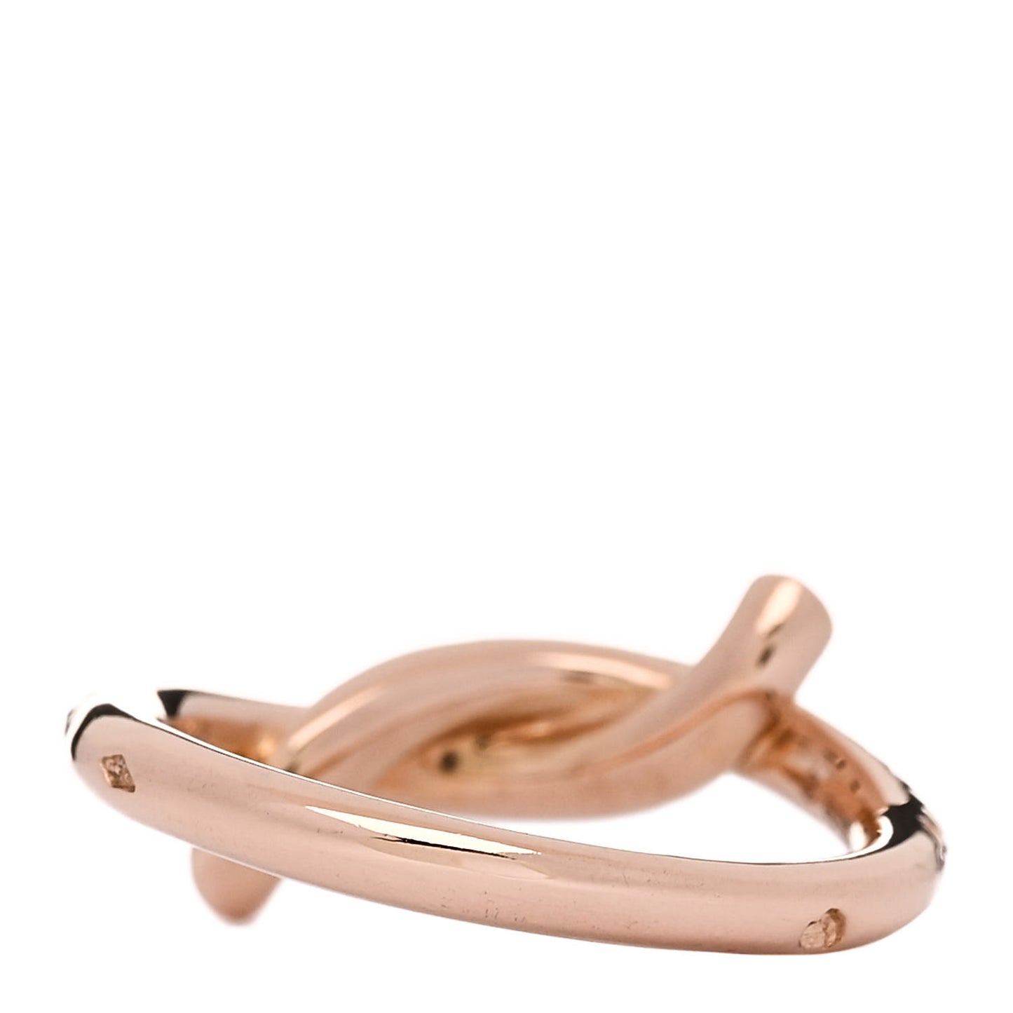 18K Pink Gold Pink Sapphire Entrelaces Ring 48 4.5