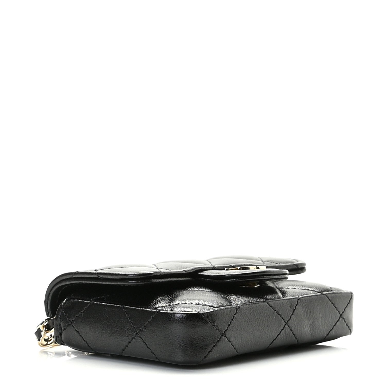 Chanel Lambskin Quilted Chain Belt Bag Black 3 of 11